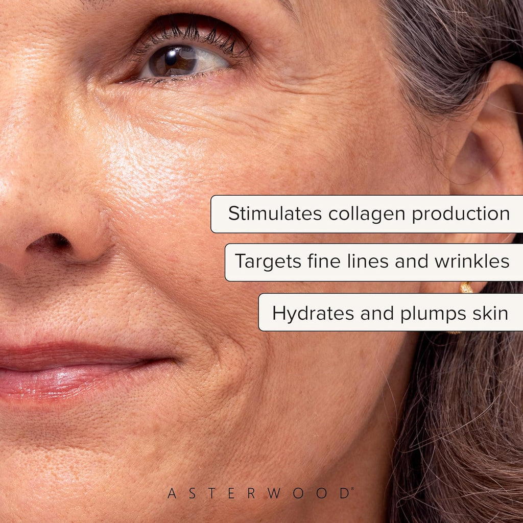 Asterwood Triple Repair Matrixyl 3000 + Argireline + Hyaluronic Acid + Vitamin C Serum for Face - Anti-Aging, Collagen Boosting, Hydrating - Fragrance-Free - 8 Fl Oz